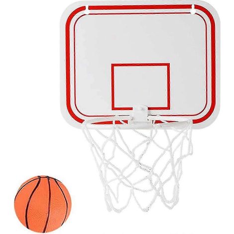 Panier de basket mural (plastique/métal) – Modèle compact pour porte ou mur (1/4)
