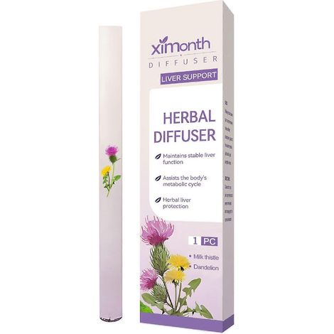 Stylo diffuseur d'herbes portable - Purification des poumons et regain d'énergie - Désodorisant - Barre rafraîchissante aux herbes - Respiration claire - Couleur : Violet (1/4)