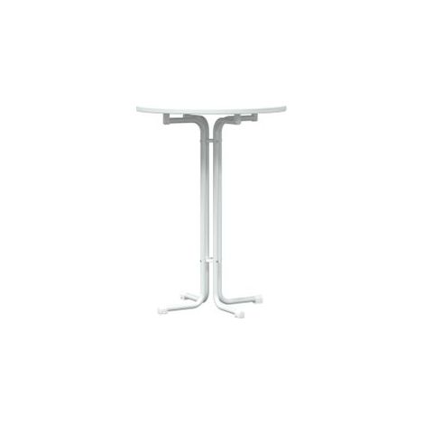 Table à manger blanc Ø80x110 bois d'ingénierie et acier (1/5)