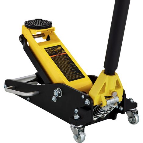 Cric Hydraulique Rouleur Capacité de 1,5 T Cric de Plancher Hydraulique à Profil Bas Hauteur 80-365 mm Cric de Service Profil Bas Utilisé pour Une Utilisation Industrielle Générale ou Intensive (1/5)