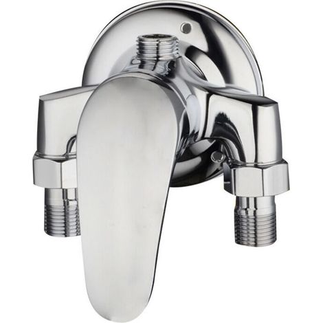 Miscelatore per doccia, set miscelatore per doccia, rubinetto per bagno, scaldabagno solare, miscelatore in ottone, acqua calda e fredda esposta, interruttore doccia G1/2