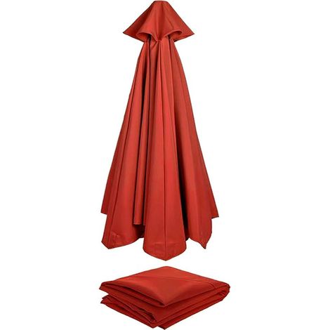 Housse de Remplacement pour Parasol de Jardin (2.7m/6 Branches) – Rouge (1/5)