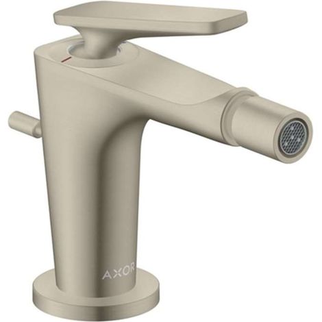 Mitigeur bidet monobloc AXOR Citterio C, sortie de 113 mm, finition nickel brossé (1/2)