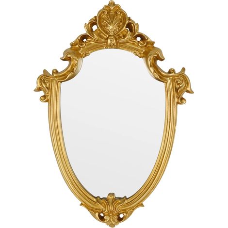 Miroir mural vintage Bouclier doré 28,7 x 21,6 cm (1/5)