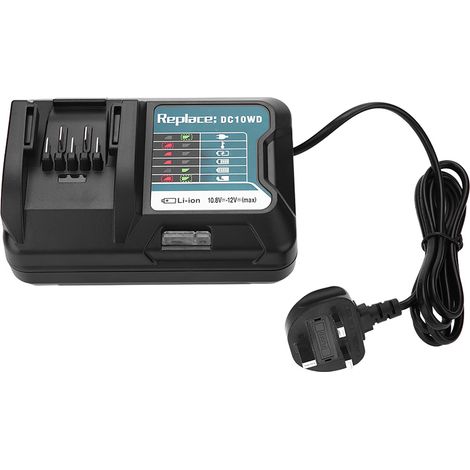 Chargeur rapide pour batterie lithium 10.8V 12V Makita DC10WD/BL1015, prise UK 100-240V (1/5)