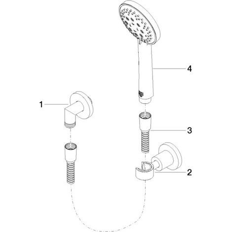 Dornbracht 27803892-27 ensemble douchette avec rosace simple TARA (1/2)