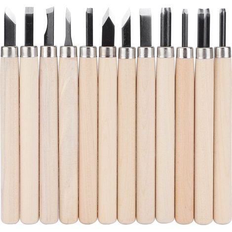 12Pcs Wood Carving Tool Set 55 Steel Sculpture Knife with Storage Box for Soft Materials (1/5)