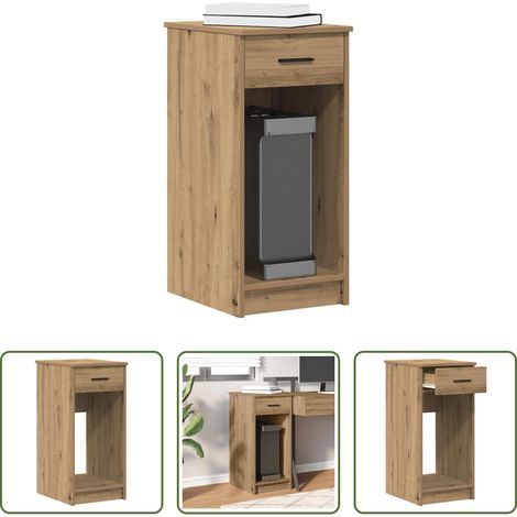 vidaXL Tiroir pour ordinateur - Support de tour d'ordinateur tiroir chêne artisanal 35x45x77 cm (1/5)