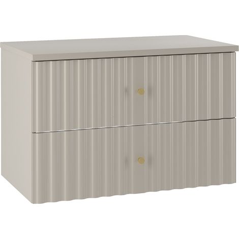Meuble sous-vasque 80cm plan de toilette Izae Cachemire