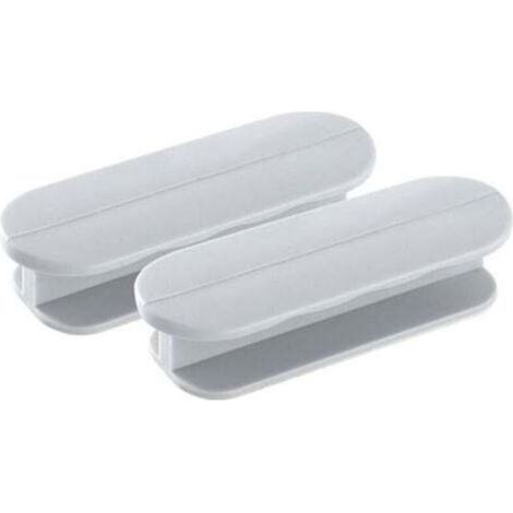 Poignées pour porte vitrée extérieure – Gris, sans perçage, lot de 2, pour balcon, terrasse ou meuble (1/4)