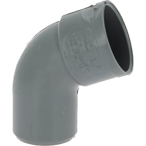 Coude PVC mâle-femelle 67°30 Ø40