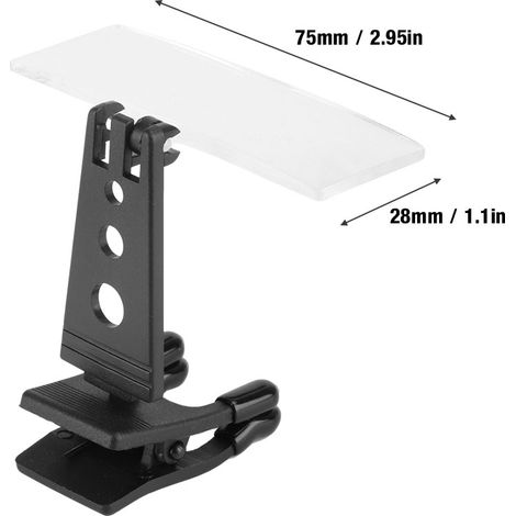 Loupe de poche 3.5x avec étui en plastique et clip pour lunettes (1/5)