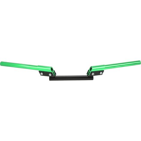 Guidon Moto 22mm Universel Barre Direction Ajustable Véhicule Sport, Scooter, ATV, Vert, Métal CNC, 2 Adaptateurs (1/5)