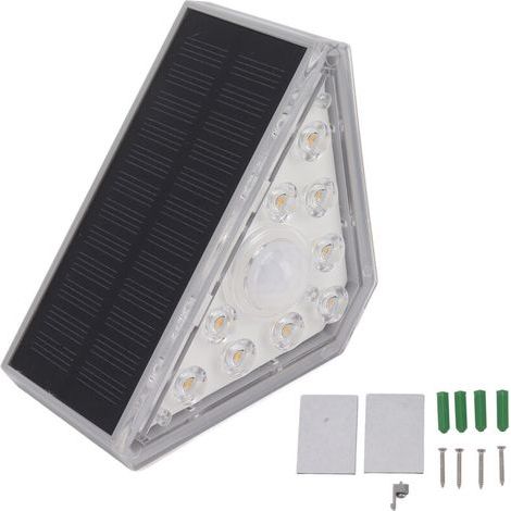 Lampes solaires pour escaliers – 2 lots de 9 LED étanches IP68, détection automatique, idéales pour marches, jardin, terrasse et allées (1/5)