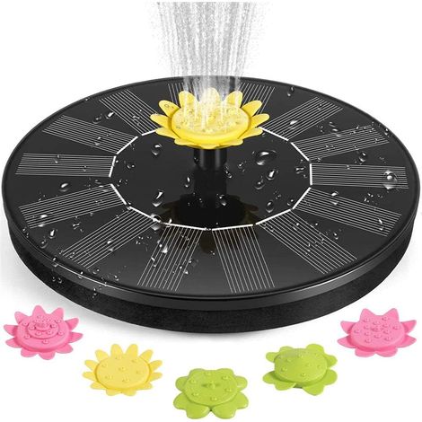 Pompe solaire pour fontaine, fontaine flottante améliorée 2021 1,4 W