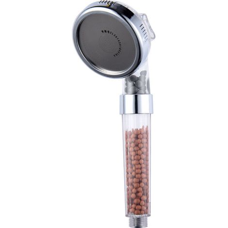 Pommeau De Douche - 3 Modes Réglables - Filtre Anti-calcaire Avec Sphère Minérale - Économie D'eau Jusqu'à 50 % - Pression Haute - Filetage 1/2 Pouces - 1 Pièce