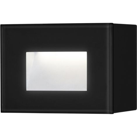 Konstsmide Chieri Applique Murale Carrée Effet Extérieur 4W LED Haute Puissance Noir, IP54 (1/3)