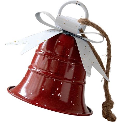 Campanella natalizia in metallo, decorazione da appendere alla porta - 2 pezzi