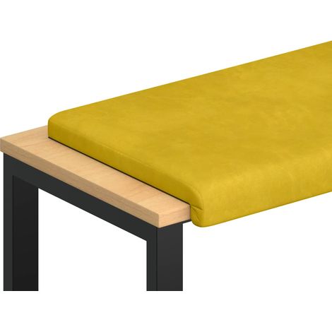 Maison Exclusive - Coussin de banc Velours Jaune Profondeur 35 cm (1/5)