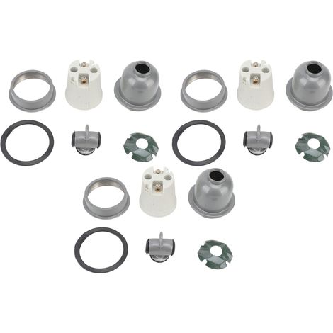 Lot de 3 douilles céramique E27 étanches, isolantes thermiques, petite forme en T pour lampe.