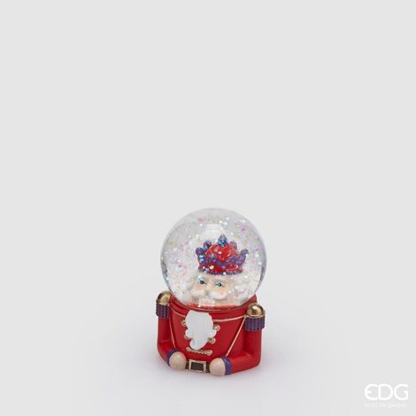 EDG Enzo De Gasperi Sfera Acqua Soldatino di Natale H 6,5 Cm D 5 Cm Multicolor