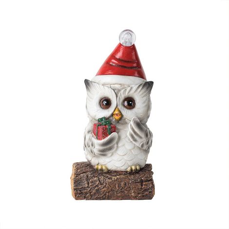 Boîte Cadeau Hibou Noël, Décoration Lumineuse Ambiance, Ornement Festif Salon (1/2)