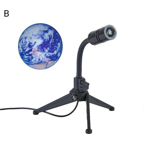 Lampe de projection de lune romantique, rotative à 360 degrés, portable, décoration d'intérieur, veilleuse planète Terre (1/5)
