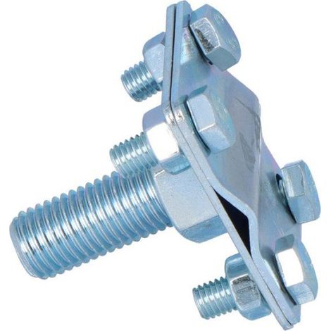 Pince À Visser Pour Tige De Mise À La Terre - Acier Galvanisé - Compatible Avec Électrodes De Terre Standard - 1 Pièce (1/4)