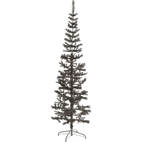 Albero di Natale Albero natalizio Albero festivo Sottile Nero 240 cm (1/5)
