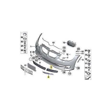 1 Paar Zierleisten für den Frontstoßfängergrill für 3er X5 E92 E93 2011-2013 320 323 325 328i 330i 51117229181 51117229182