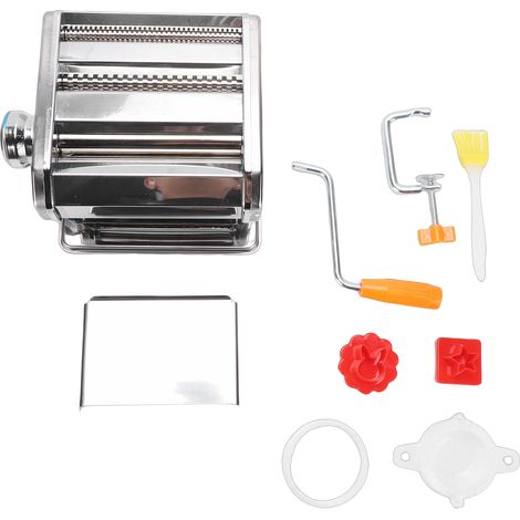 Machine à pates manuelle multifonctionnelle réglable, avec manivelle et coupe-pates, pour Spaghetti, Fettuccini, boulettes (1/5)