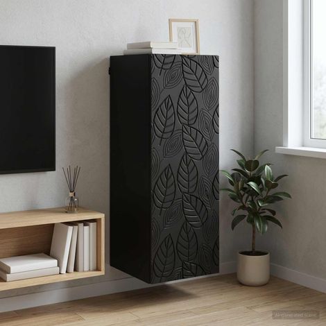 vidaXL Armoire Murale Noir 33 x 34,5 x 90 cm Bois d'ingénierie