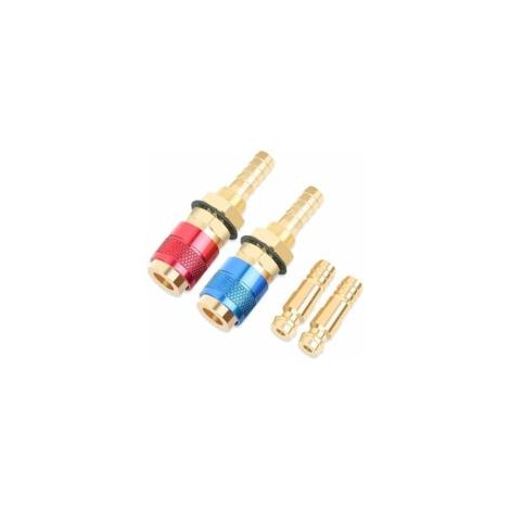 Raccord Rapide Chalumeau Oxygène Acétylène, 2 Pièces Adaptateur de Gaz de Soudage 8mm, Raccord Gaz Connecteurs Rapides, Raccords de Connexion Rapide de Gaz pour Torche de Soudage TIG,DEBUNS