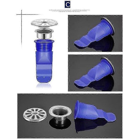 Joint d'étanchéité en silicone désodorisant pour tuyau d'égout de toilette en acier inoxydable (45 mm à 95 mm) (1/5)