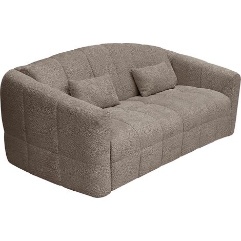 Divano letto 3 posti expres Poto letto 140 cm Materasso 13 cm Tessuto bouclette Talpa - RETUNA