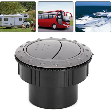 Rundes Lüftungsgitter (2,4 Zoll) für Wohnmobile, Busse, Boote und Yachten – Klimaanlagen-Ersatzteil, graues Lüftungsgitter, universell (1/5)