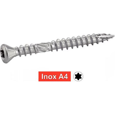 Vis terrasse inox A4 double filets 5 x 60 - Boîte de 200