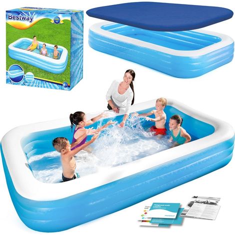 Piscine gonflable 305 x 183 x 56 cm – 3 anneaux gonflables – Parois en PVC résistant – Capacité 1161 litres