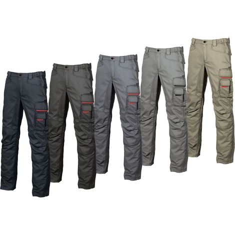 Pantaloni da lavoro U Power Smile-Grigio Chiaro-44 - Grigio Chiaro - 