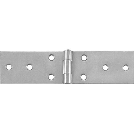 2 PEZZI - CERNIERE STRETTE LUNGHE IN ACCIAIO INOX 100x32MM - SPESSORE 1,5MM