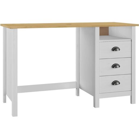 Bureau Hill Range avec 3 tiroirs 120x50x74 Pin solide 2 (1/5)