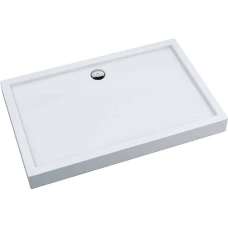 AQUA for you Kronos PLUS rechteckige Duschwanne 120x90x14 Stabilsound mit antibakterieller Beschichtung, Bodenmontage, weiß (1/2)