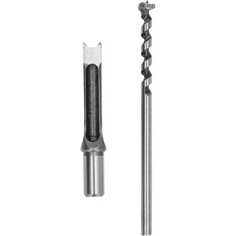 Mèche à mortaiser carrée en acier allié, burin à mortaiser réglable, outil électrique pour le travail du bois, 16 mm (1/5)