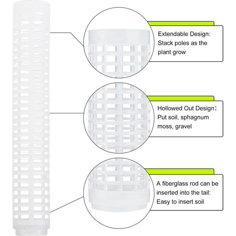 Tuteur en Coco Moss 25cm Tige Totem pour Plantes Grimpeuses - Tuteur d'Intérieur en Plastique (1/5)