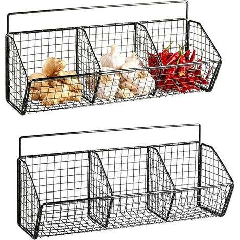 Paniers Muraux en Metal, Panier Cuisine Compartiments (1/5)