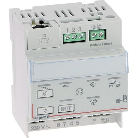 Legrand – Télécommande multifonction connectée IP pour bloc d'éclairage et alarme incendie – Encombrement 4 modules – Alimentation 230V – 62520 (1/4)