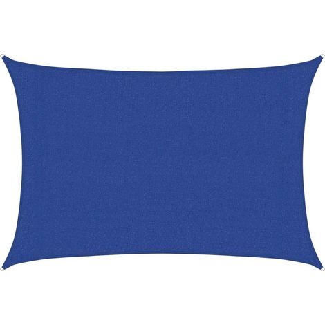 Vela Parasole Telo Ombra Parasole a Vela 160 g/m² Rettangolare Blu 3x5 m in HDPE (1/4)