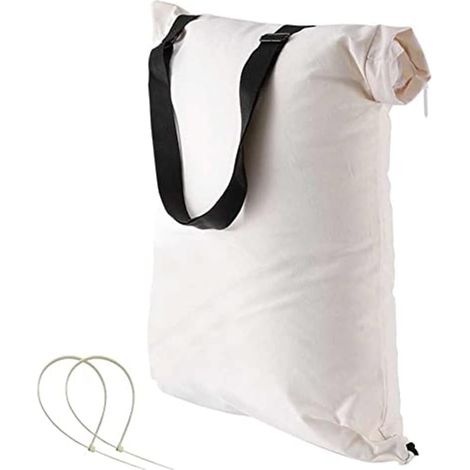 Sacchetto di raccolta per soffiatore di foglie compatibile con 51503 51601 127-7040, sacco per cassonetto con fascette, bianco (1/5)