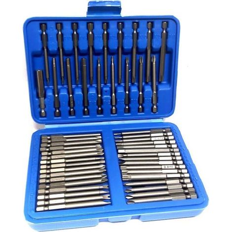 Set 50 punte extra lunghe torx stella esagonale e forma U per trapano avvitatore (1/5)
