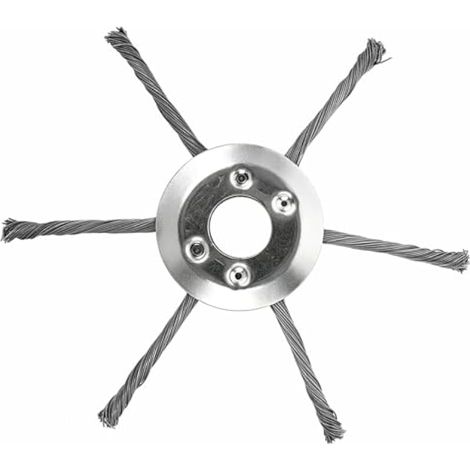 Tête de coupe-bordures en fil d'acier tressé, disque de coupe-bordures en fil d'acier avec 6 têtes pour tondeuse à gazon, accessoire de rechange (1/5)